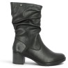 Betanie - D2A79-00 Black High-Top Ankle Boots with Pleated Upper - Ankle Boots, Sizes 42, 43, 44, 45 - Shoesissime