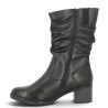 Bottine femme petit talon montante cuir noir 42, 43, 44, 45 Shoesissime, vue intérieure