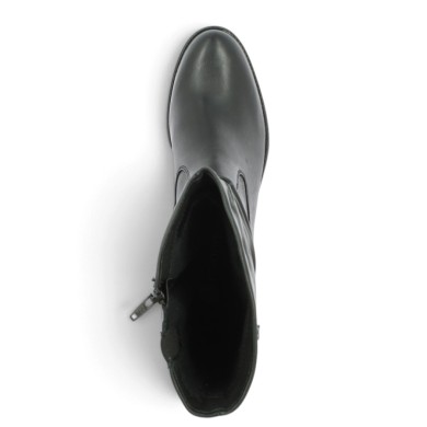 Betanie - D2A79-00 Black High-Top Ankle Boots with Pleated Upper - Ankle Boots, Sizes 42, 43, 44, 45 - Shoesissime
