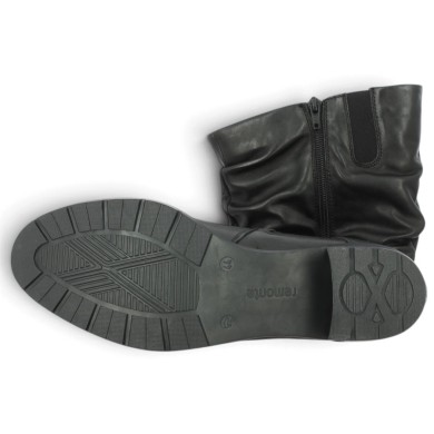 Betanie - D2A79-00 Black High-Top Ankle Boots with Pleated Upper - Ankle Boots, Sizes 42, 43, 44, 45 - Shoesissime