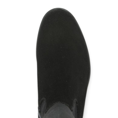 D3U70-00 Botte Remonte plate velours noir grande taille femme Shoesissime, vue dessus