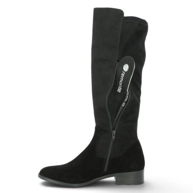 Botte plate habillée noire semelle amovible femme 42, 43, 44, 45 Shoesissime, vue détails