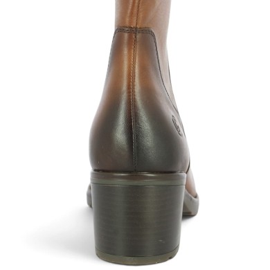 Arielle - D2A78-24 Botte à talon marron clair confortable - Botte grande pointure Remonte - Shoesissime
