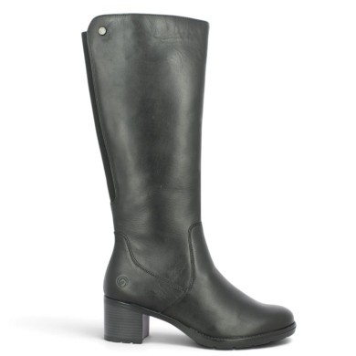 Botte noire petit talon confortable Remonte D2A78-00 42, 43, 44, 45 Shoesissime, vue profil