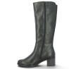 Botte femme grande pointure cuir noir talon confortable Shoesissime, vue intérieure