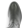 D2A78-00 Botte remonte femme cuir noir petit talon Shoesissime, vue dessus