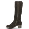 D2A78-25 Botte à talon nubuck marron femme 42, 43, 44, 45 Shoesissime, vue intérieure