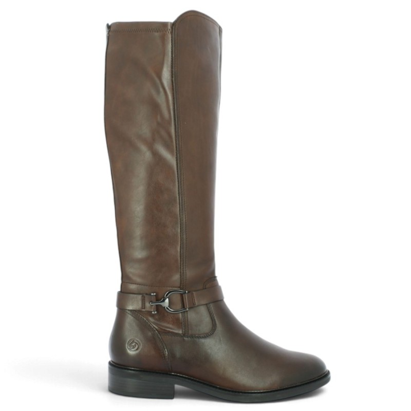 Aldo - D2W77-25 Brown Ankle-Strap Knee-High Boot - Women's Plus-Size Boots - Shoesissime