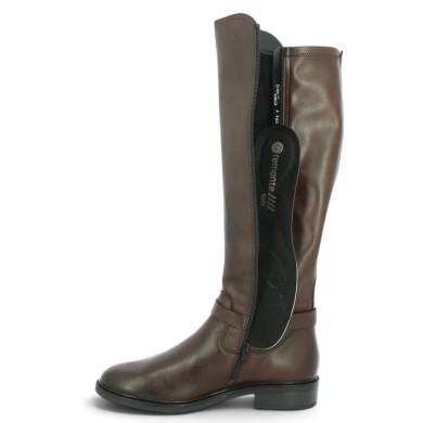 Aldo - D2W77-25 Brown Ankle-Strap Knee-High Boot - Women's Plus-Size Boots - Shoesissime