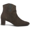 Valentina - Brown all-leather suede dress ankle boots - Women's dress ankle boots in sizes 42, 43, 44, 45 - Shoesissime