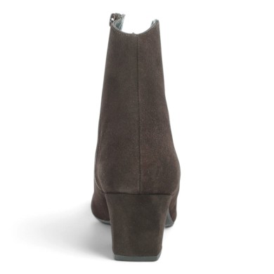 bottines chic femme grande taille velours marron, vue arrière