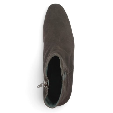 Valentina - Brown all-leather suede dress ankle boots - Women's dress ankle boots in sizes 42, 43, 44, 45 - Shoesissime