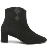 Bottines tailleurs femme 42, 43, 44, 45 velours noir Shoesissime, vue coté