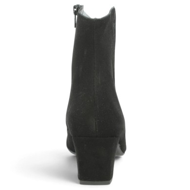 Valentina - Bottines à talon velours noir - Bottines chic femme grande taille - Shoesissime