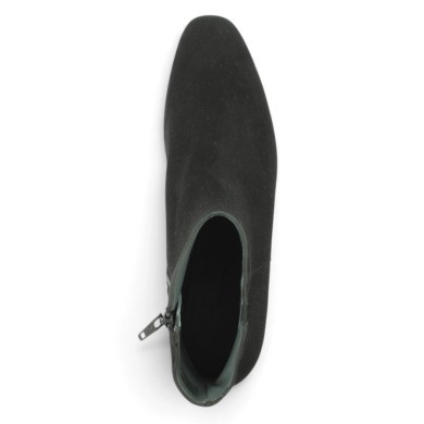 Valentina - Black Velvet Heeled Ankle Boots - Chic Women's Ankle Boots in Plus Sizes - Shoesissime