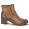D2A81-24 Bottine grande taille Remonte à talon marron clair  femme Shoesissime, vue coté