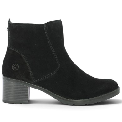 Estelle - D2A81-02 Black Ankle Boots with Comfortable Heels - Remonte Women's Ankle Boots in Large Sizes - Shoesissime