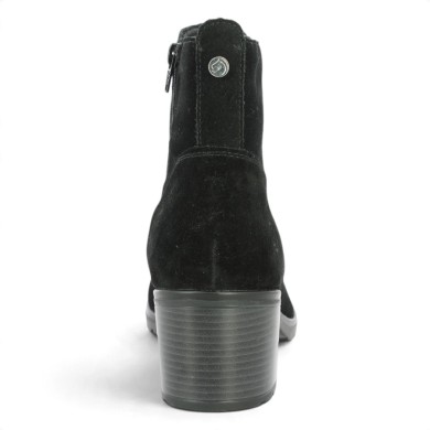 Estelle - D2A81-02 Bottine noire à talon confortable - Bottines Remonte grande pointure femme - Shoesissime