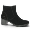 D2A81-02 Bottine à talon confort noire Remonte grande taille femme Shoesissime, vue profil