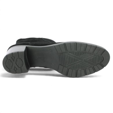 Estelle - D2A81-02 Bottine noire à talon confortable - Bottines Remonte grande pointure femme - Shoesissime