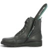 Paule - D3S71-00 Bottines à lacets plate cuir noir femme - Boots lacets Remonte grande taille - Shoesissime