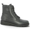 D3S71-00 Bottine plate noire à lacets femme grande taille Remonte Shoesissime, vue profil