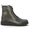 D3S71-25 Bottines en cuir femme 42, 43, 44, 45 cuir foncé bordeaux Remonte, vue coté