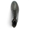 Paule - D3S71-25 Women's Black Leather Flat Boots - Ankle Boots, Sizes 42, 43, 44, 45 - Shoesissime