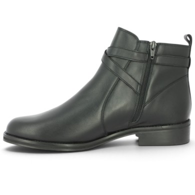Boots cavalière cuir noir femme grande pointure semelle amovible, vue intérieure