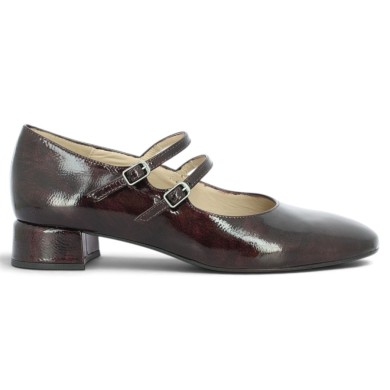 babies grande taille femme vernis bordeaux Shoesissime, vue coté