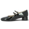 Malika - Black patent leather strappy baby shoes - Women's plus-size shoes - Shoesissime