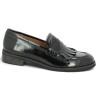 mocassin vernis noir chic grande taille femme Shoesissime, vue profil