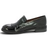 Patty - Black Patent Leather Fringed Loafers - Women's Loafers in Large Sizes - Shoesissime