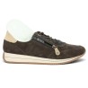Thais - D0H19-25 Sneakers femme velours marron - Baskets Remonte 42, 43, 44, 45 - Shoesissime