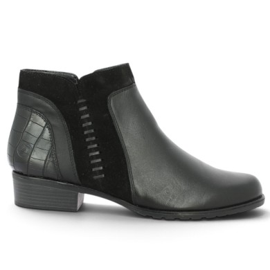 D6893-02 Bottine Remonte basse cheville grande taille femme Shoesissime, vue coté