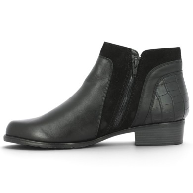 Keita - Black Fashion Boots Remonte D6893-02 - Women's Plus-Size Black Ankle Boots - Shoesissime