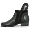 Bottine à la cheville noir velours et cuir semelle amovible grande taille Shoesissime, vue intérieure