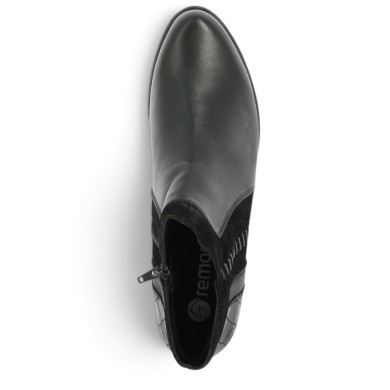 Keita - Black Fashion Boots Remonte D6893-02 - Women's Plus-Size Black Ankle Boots - Shoesissime