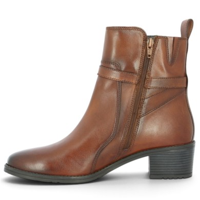 Bottines à talon cuir camel femme confort grande pointure Shoesissime, vue intérieure