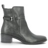 Bottine cuir noir talon raisonnable 42, 43, 44, femme Shoesissime, vue coté