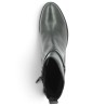 Bottine noire à petit talon cuir grande taille femme bride cheville Shoesissime, vue dessus