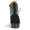 Bottines femme à lacets grande taille cuir noir intérieur et extérieur Shoesissime, vue arrière