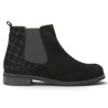 Gina - Black Nubuck Chelsea Boots - Women's Flat Ankle Boots Sizes 42, 43, 44, 45 - Shoesissiùe