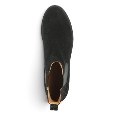 Gina - Black Nubuck Chelsea Boots - Women's Flat Ankle Boots Sizes 42, 43, 44, 45 - Shoesissiùe