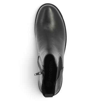 D0A70-00 Bottine noire à talon élastique grande pointure femme Remonte Shoesissime, vue dessus
