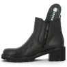 Bottine à talon carré cuir noir femme 42, 43, 44, 45 semelle amovible, vue détails