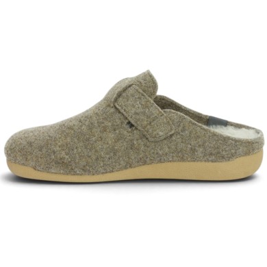Sam - Women's slippers 42, 43, 44, 45, taupe - Shoe size large - Shoesissime