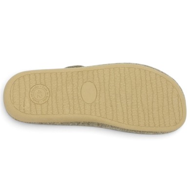 Sam - Women's slippers 42, 43, 44, 45, taupe - Shoe size large - Shoesissime