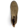 Sigrid - Taupe Split-Leather Ankle Boots with Elastic, Leopard Print - Women's Flat Ankle Boots in Plus Sizes - Shoesissime