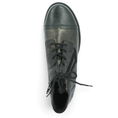 Linette - D4378-91 Bottines à lacets marron noir Remonte - Bottines grande taille femme - Shoesissime
